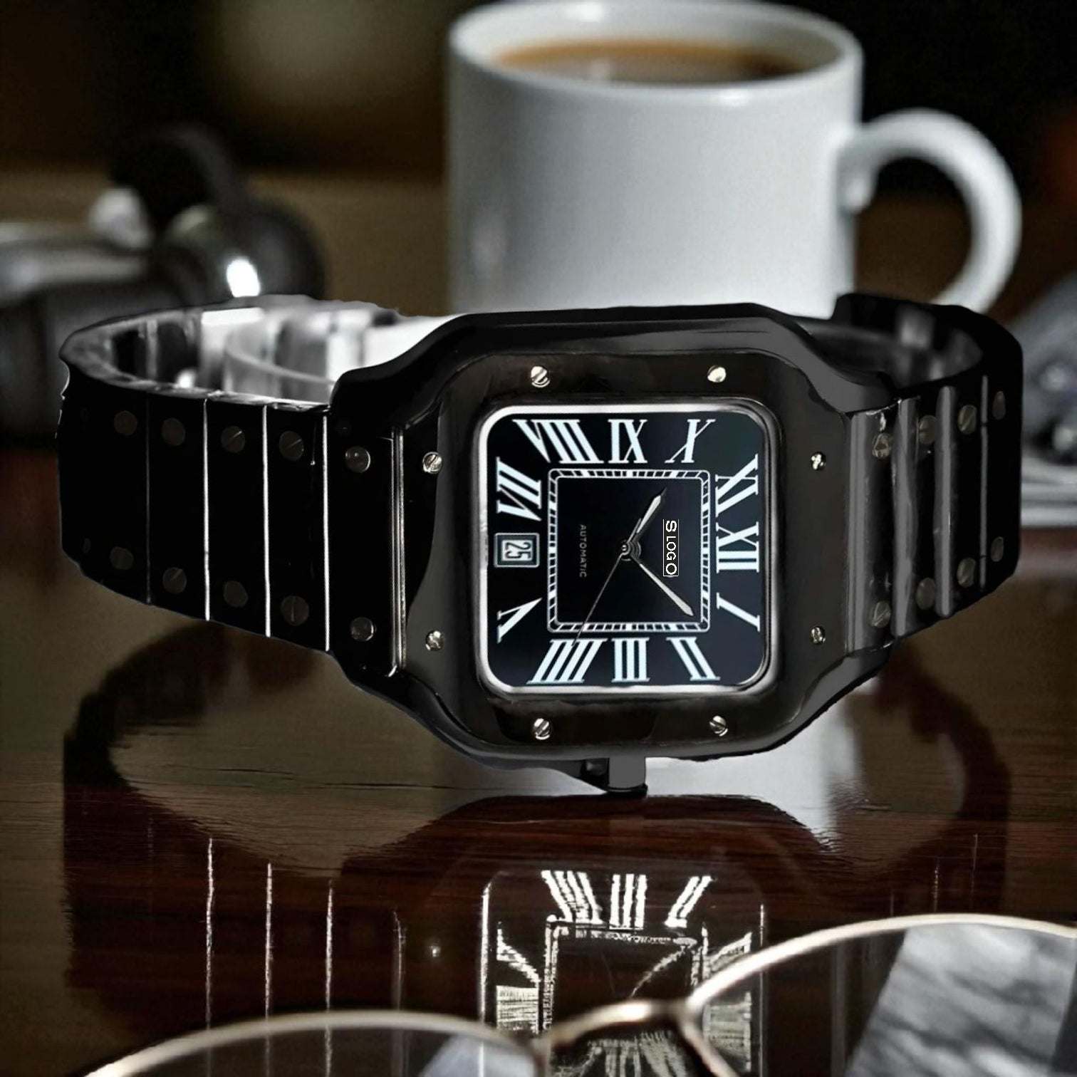 Seiko Mod Santos aka Santieko Blackout Dial - Modtime Creations