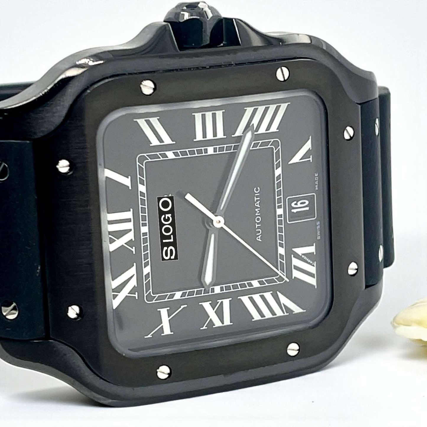 Seiko Mod Santos aka Santieko Blackout Dial - Modtime Creations