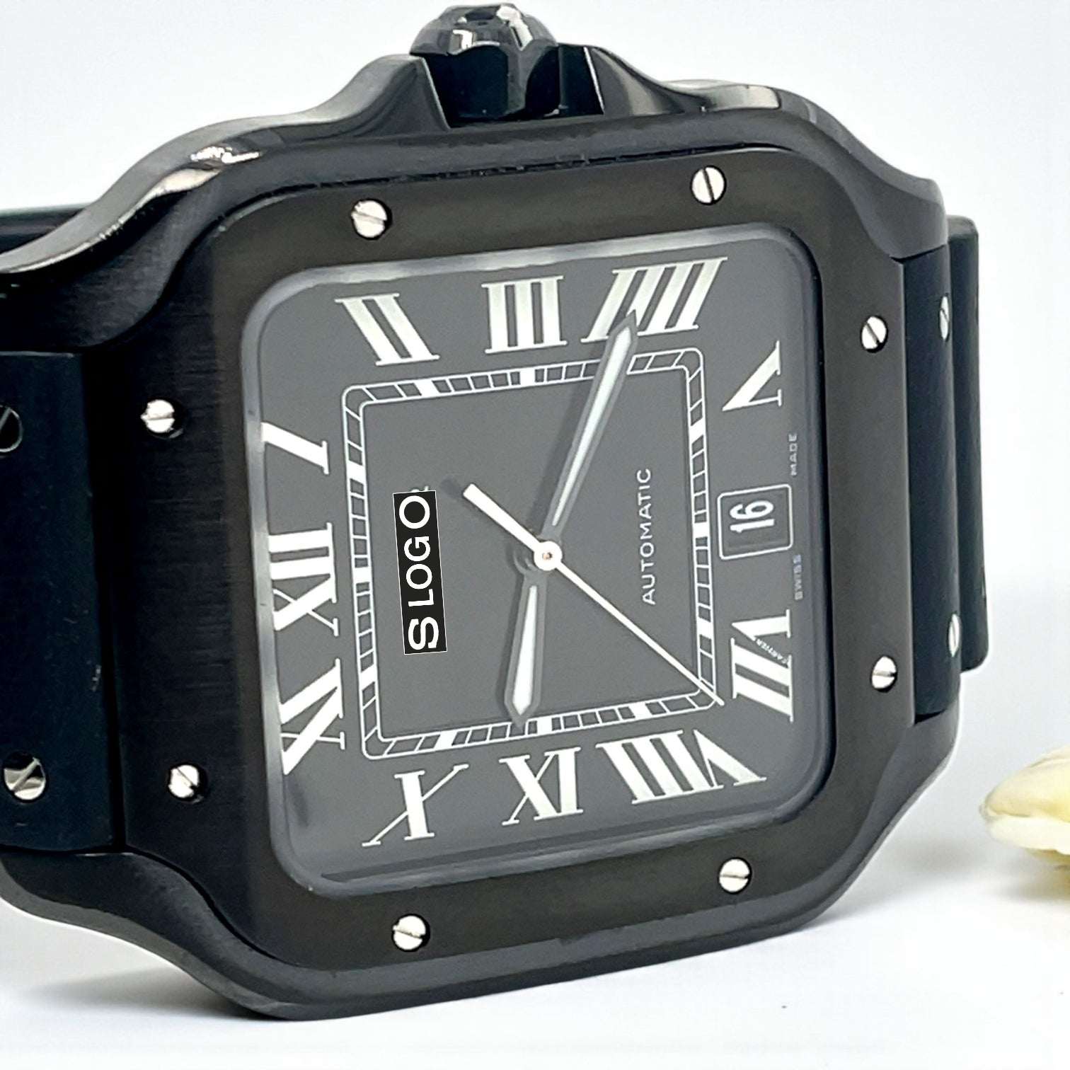 Seiko Mod Santos aka Santieko Blackout Dial - Modtime Creations