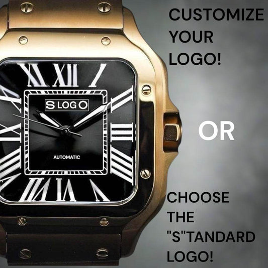 Seiko Mod Santos aka Santieko Gold Case Black Dial - Modtime Creations