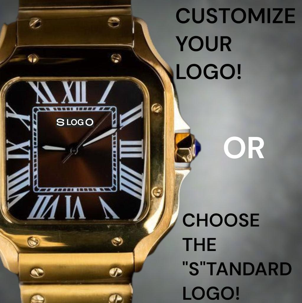 Seiko Mod Santos Gold Black Dial | Timeless Design