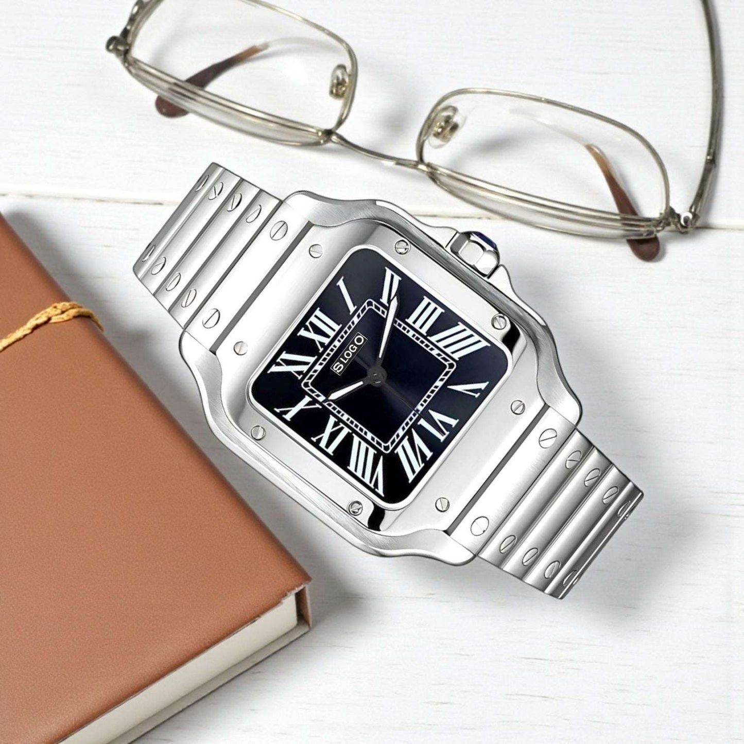 Santeiko Silver Case Black Dial Mod - Modtime - MODTIME