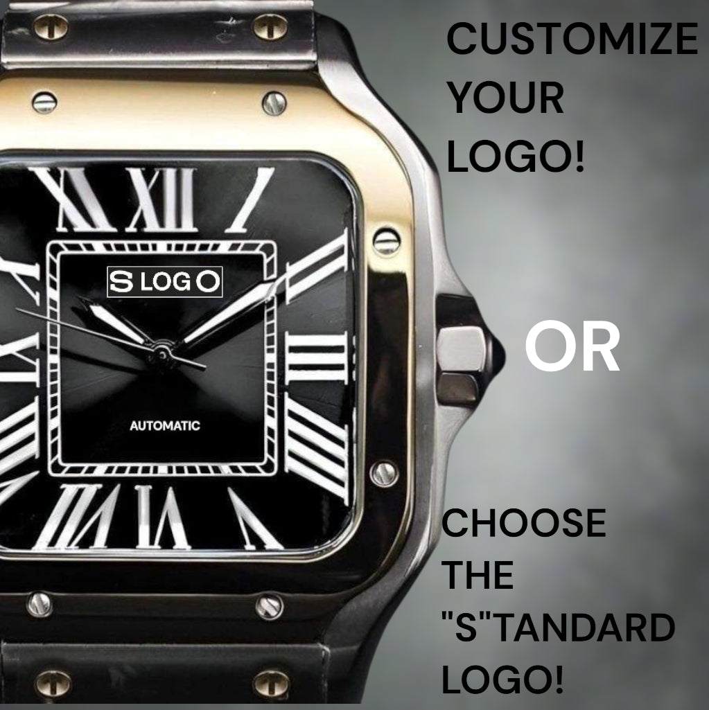 Seiko Mod Santos aka Santieko Two Tone Case Black Dial - Modtime Creations