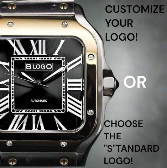 Seiko Mod Santos aka Santieko Two Tone Case Black Dial - Modtime Creations