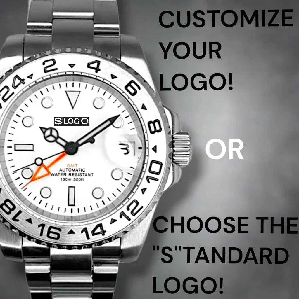 Seiko Mod Custom GMT Polar White Dial Brushed Nickel Series at Modtime Creations