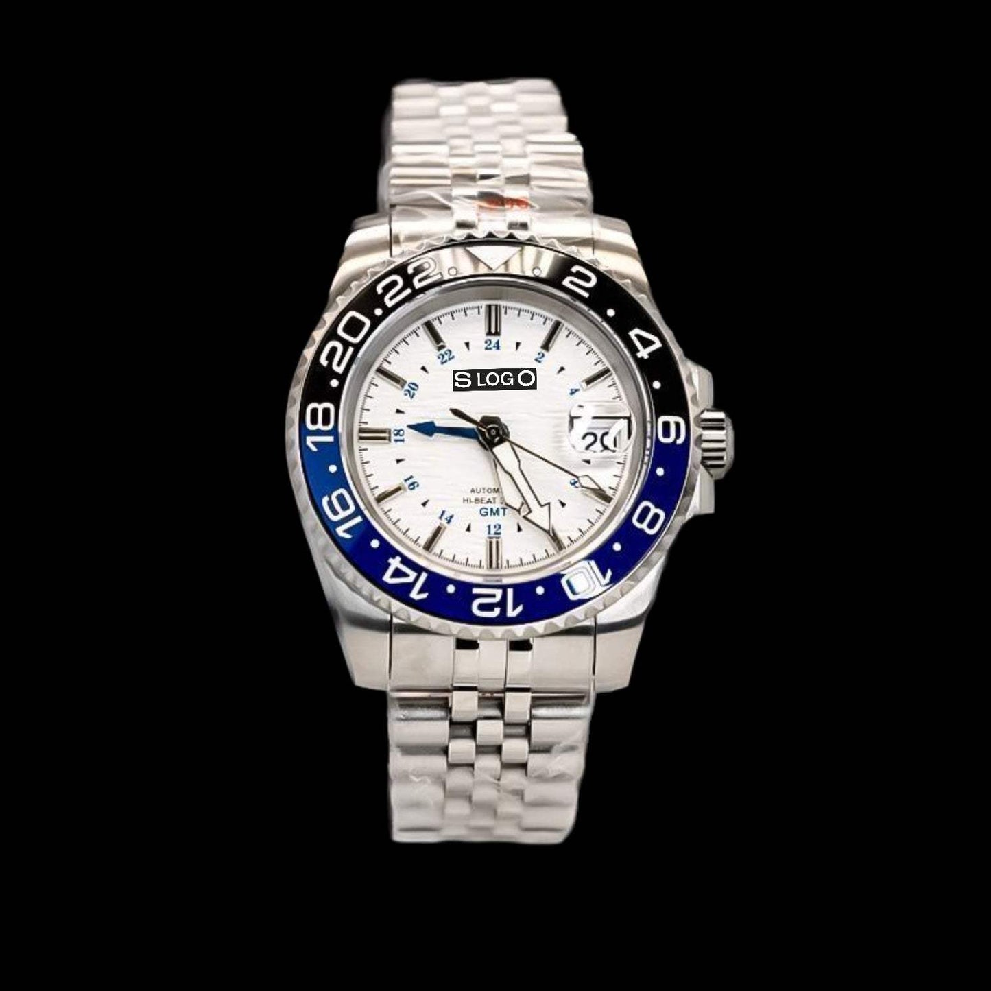 Seiko Mod GMT Grand GS White Dial "BatGirl" Submariner - Modtime