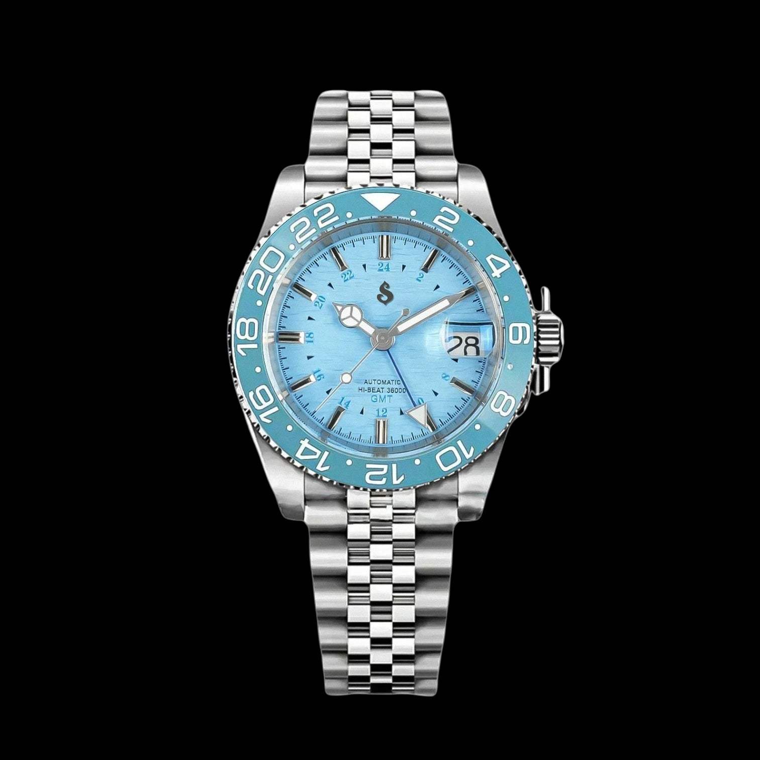 Seiko Mod Grand GMT Fusion Tiffany Blue Dial: Modtime Creations