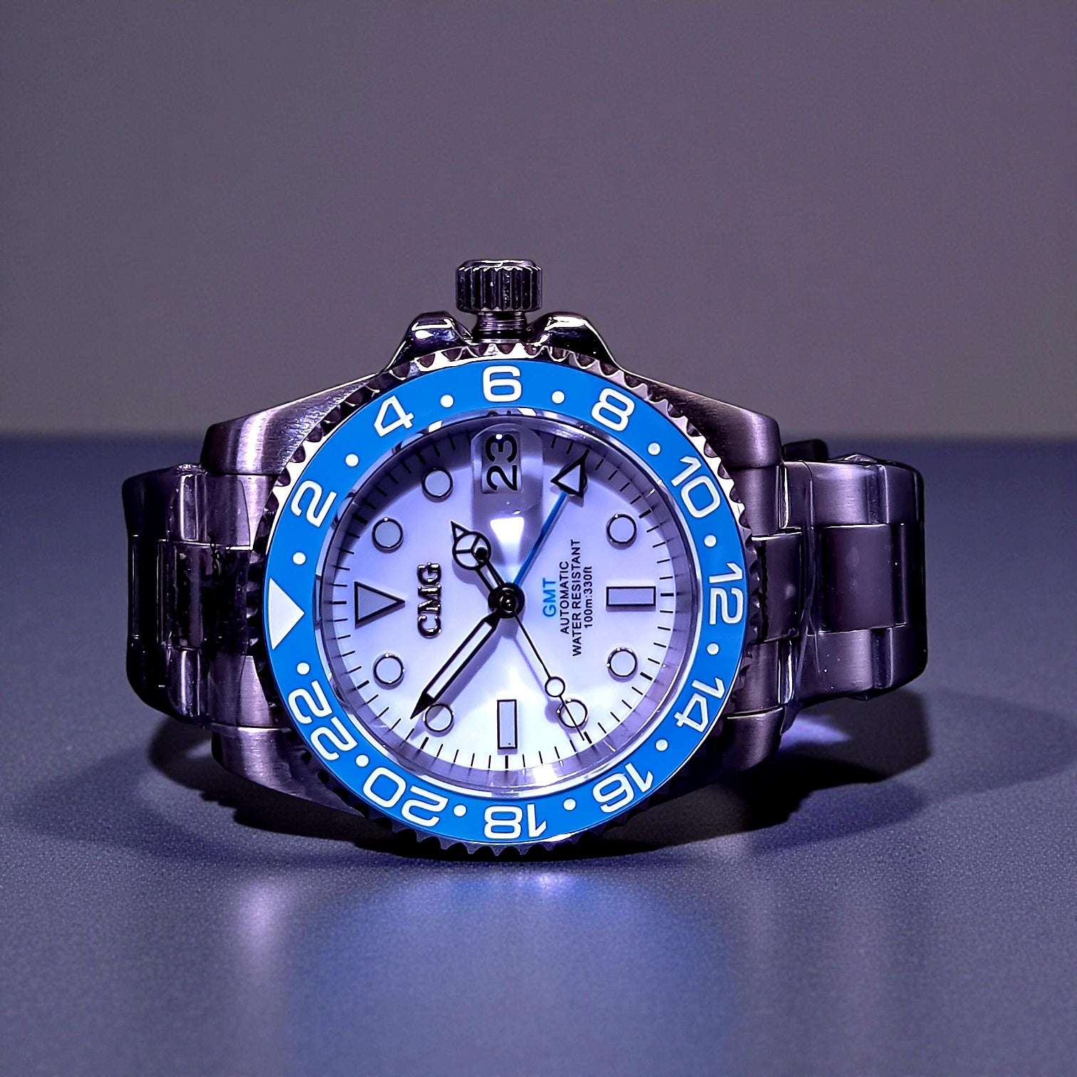 Seiko Mod GMT Tiffany Blue White Master: Modtime Creations – MODTIME