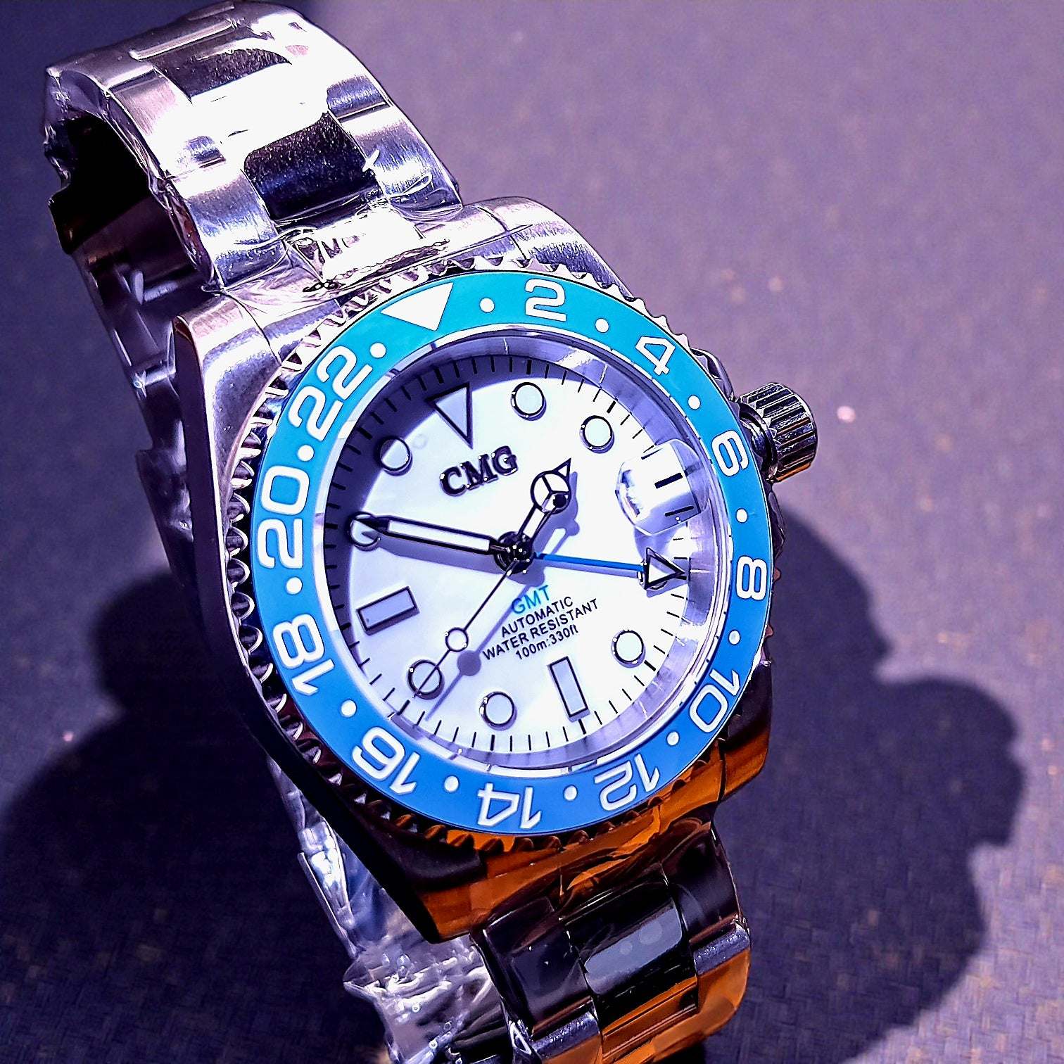 Seiko Mod GMT Tiffany Blue White Master: Modtime Creations – MODTIME