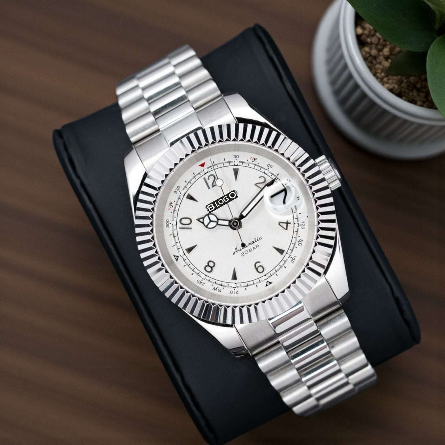 Seiko Mod Datejust Alpinist White Dial Fusion Mod - MODTIME Creations