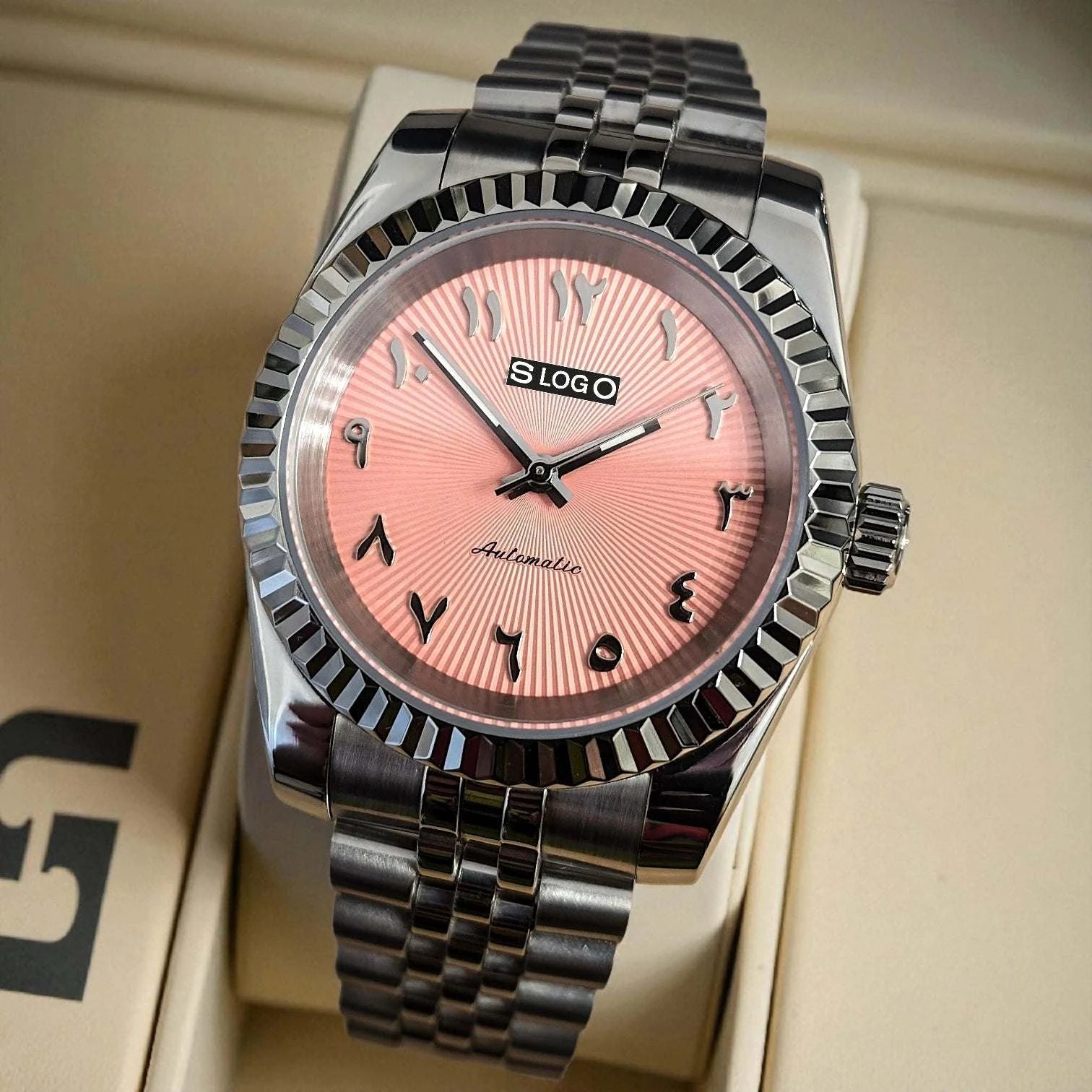 SeikJust Date Window Arabic Dial Mod Series - Modtime - MODTIME