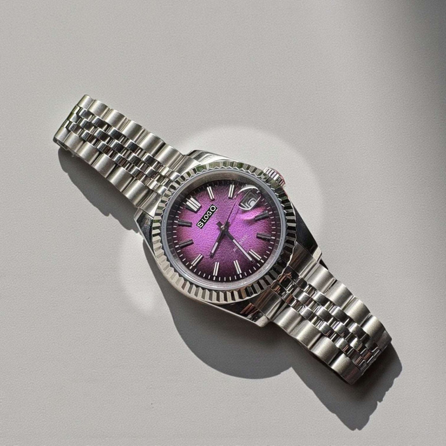 Seiko Mod DateJust  Purple Textured Dial Series - Modtime Creations