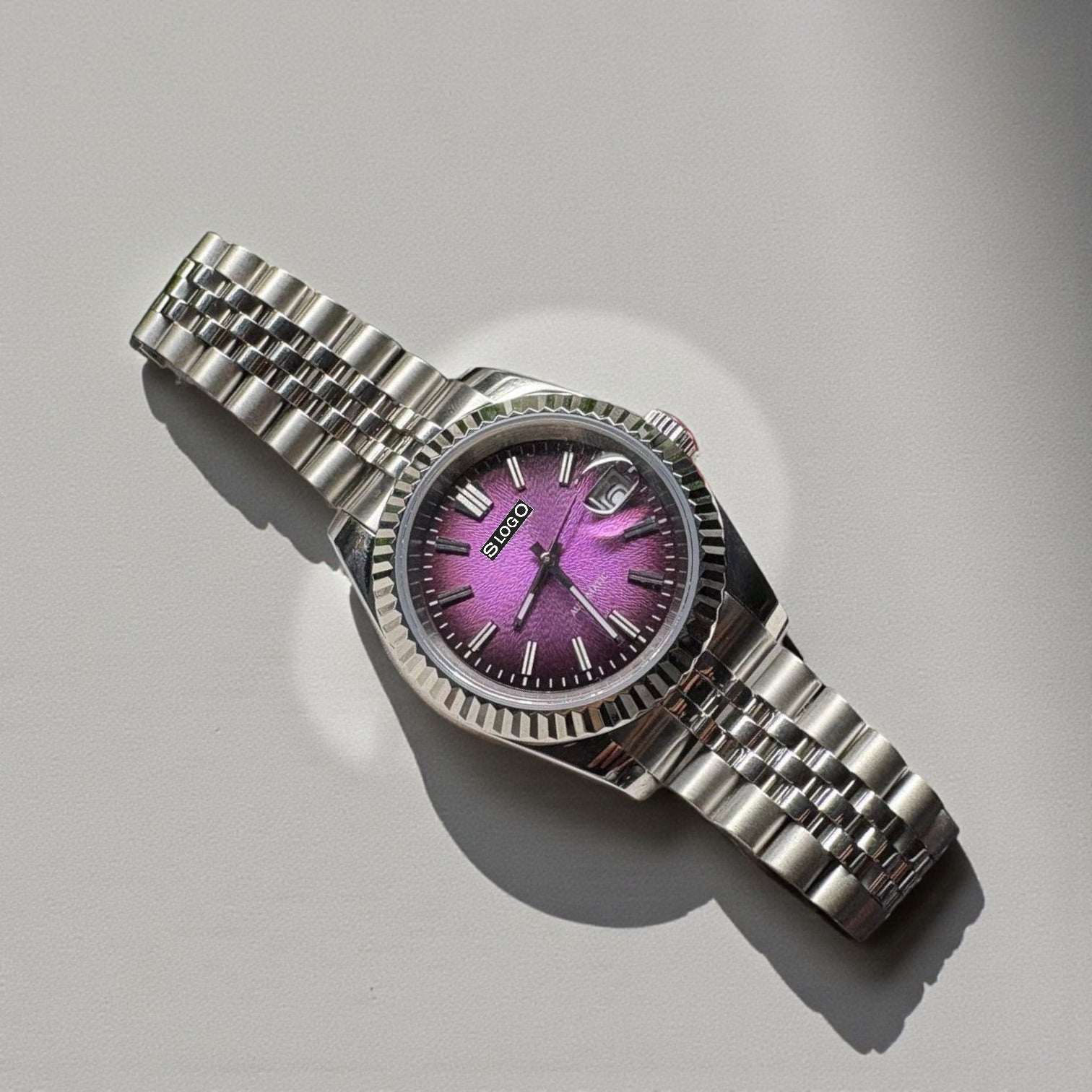 Seiko Mod DateJust  Purple Textured Dial Series - Modtime Creations