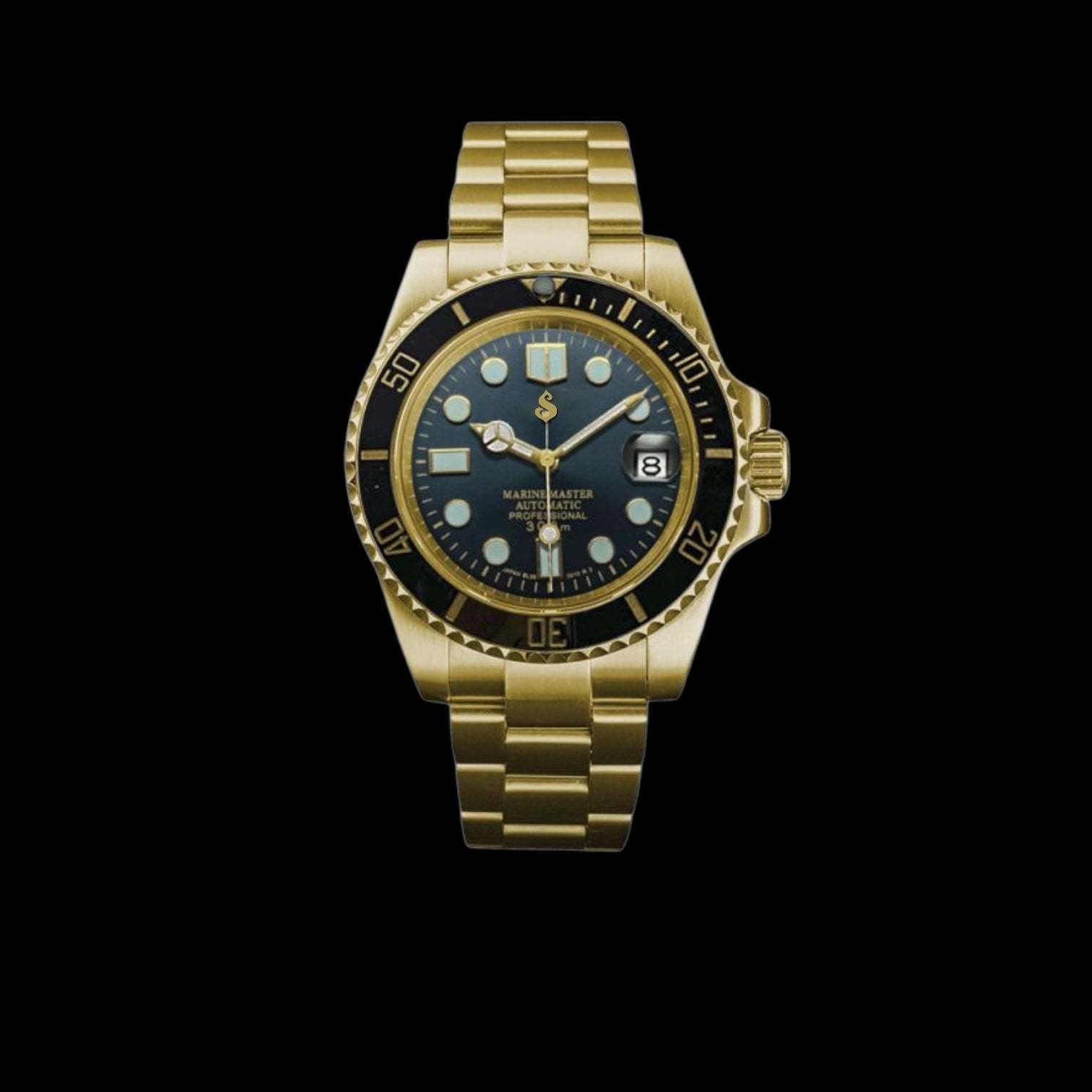 Seiko Mod Submariner Diver Black Gold Series - Modtime Creations