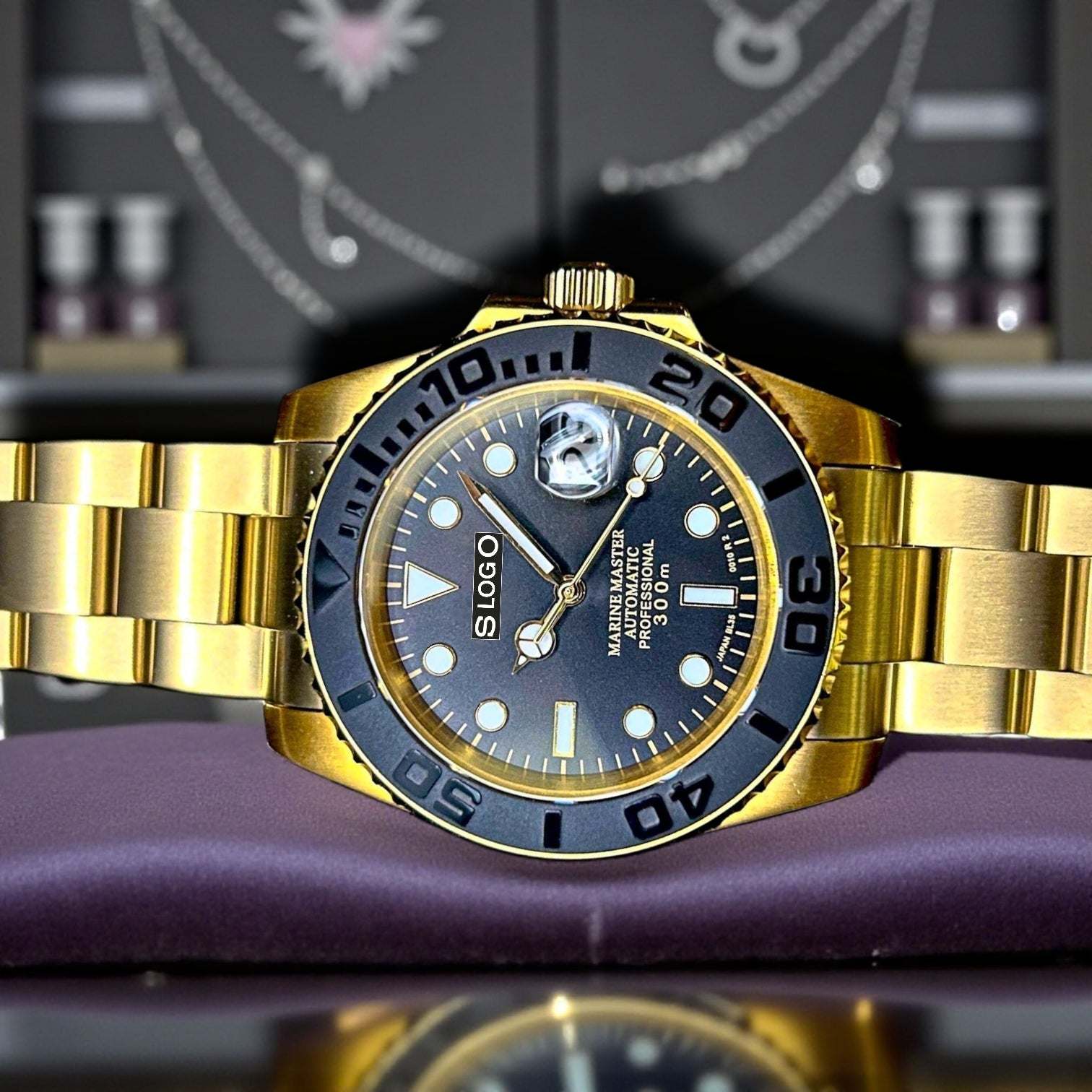 Seiko Mod Submariner Diver Black Gold Series - Modtime Creations