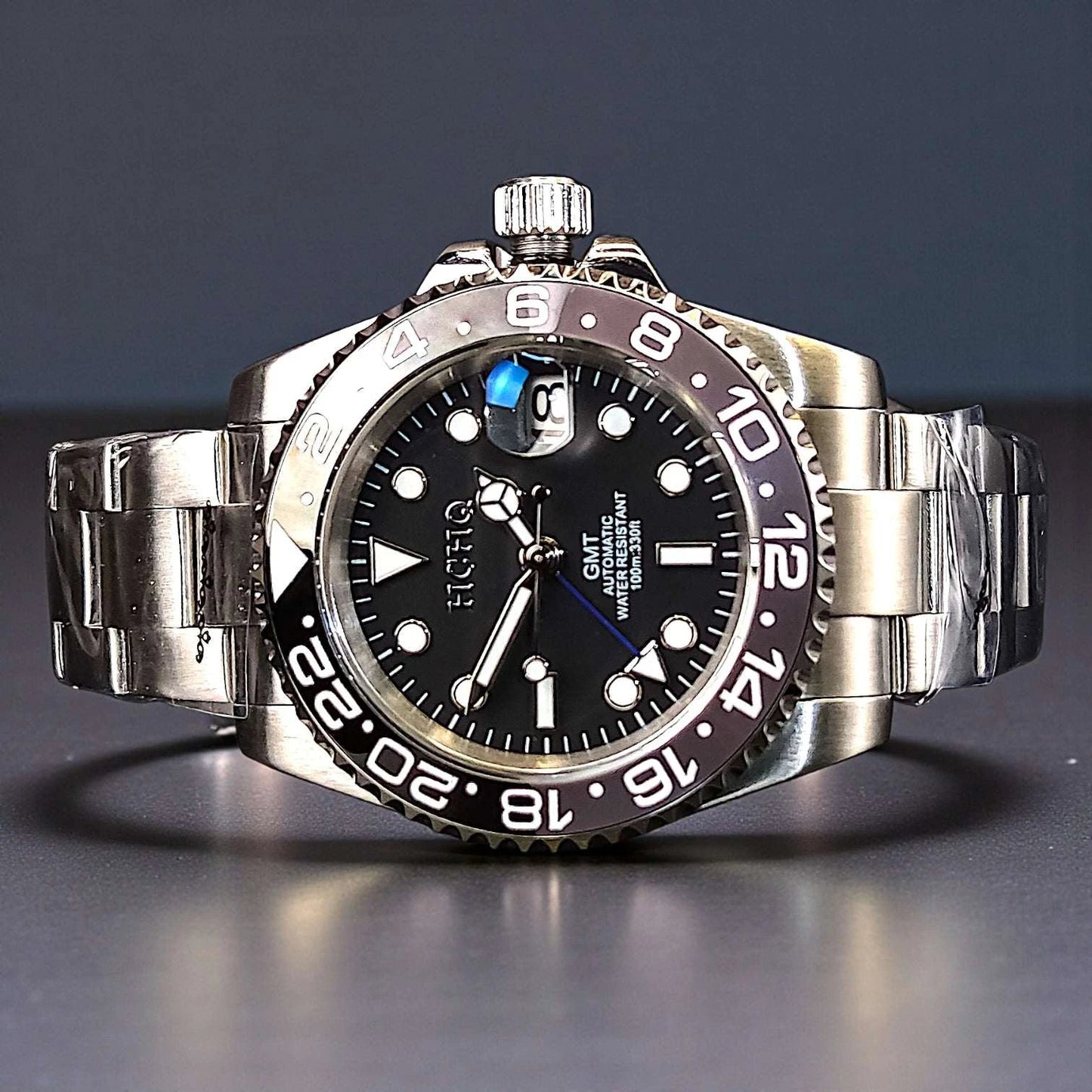 SeikMariner GMT " B Wayne " Grey Black Series Mod - Modtime - MODTIME
