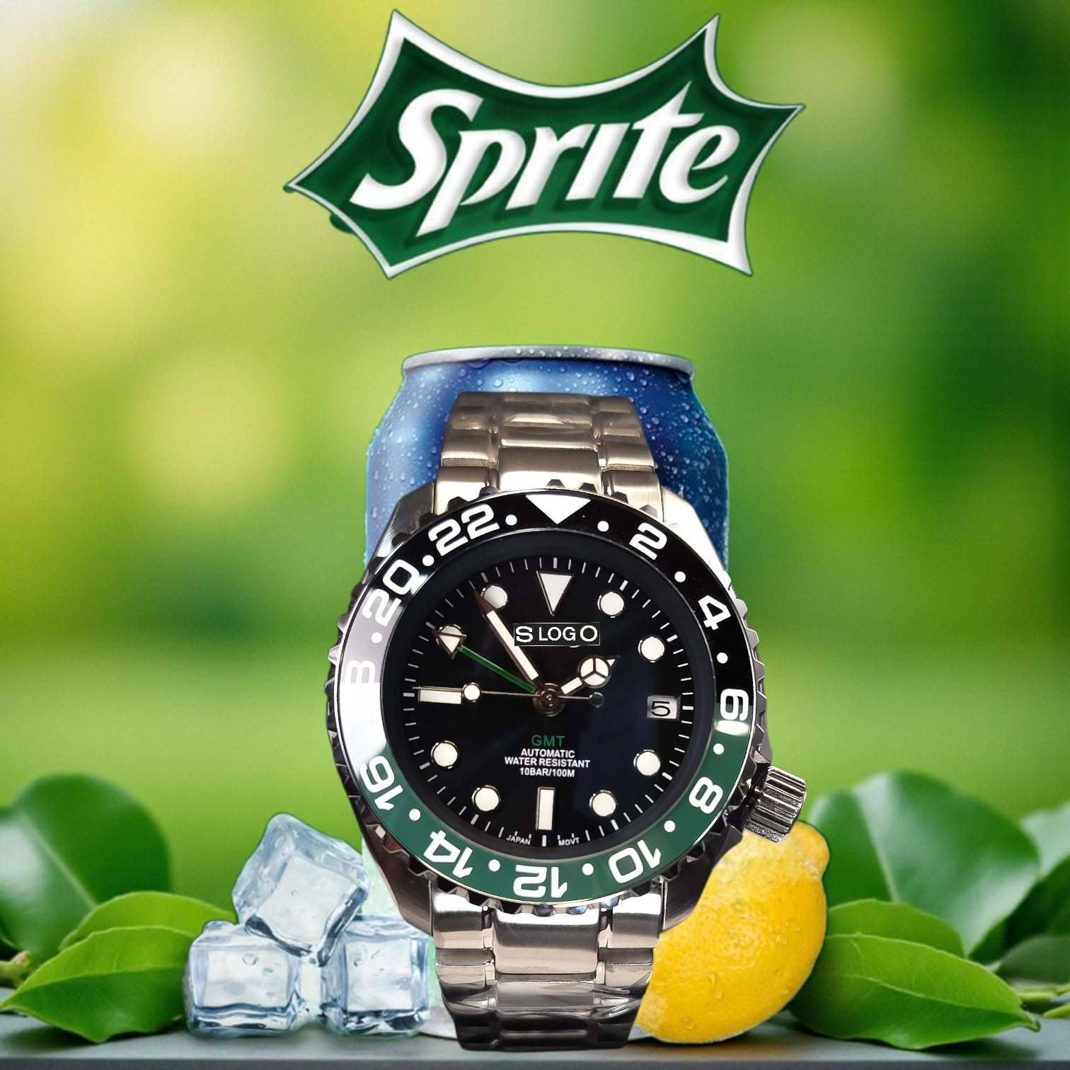 Seiko Mod 42 MM SKX Green Black "Sprite" Diver Mod - Modtime Creations