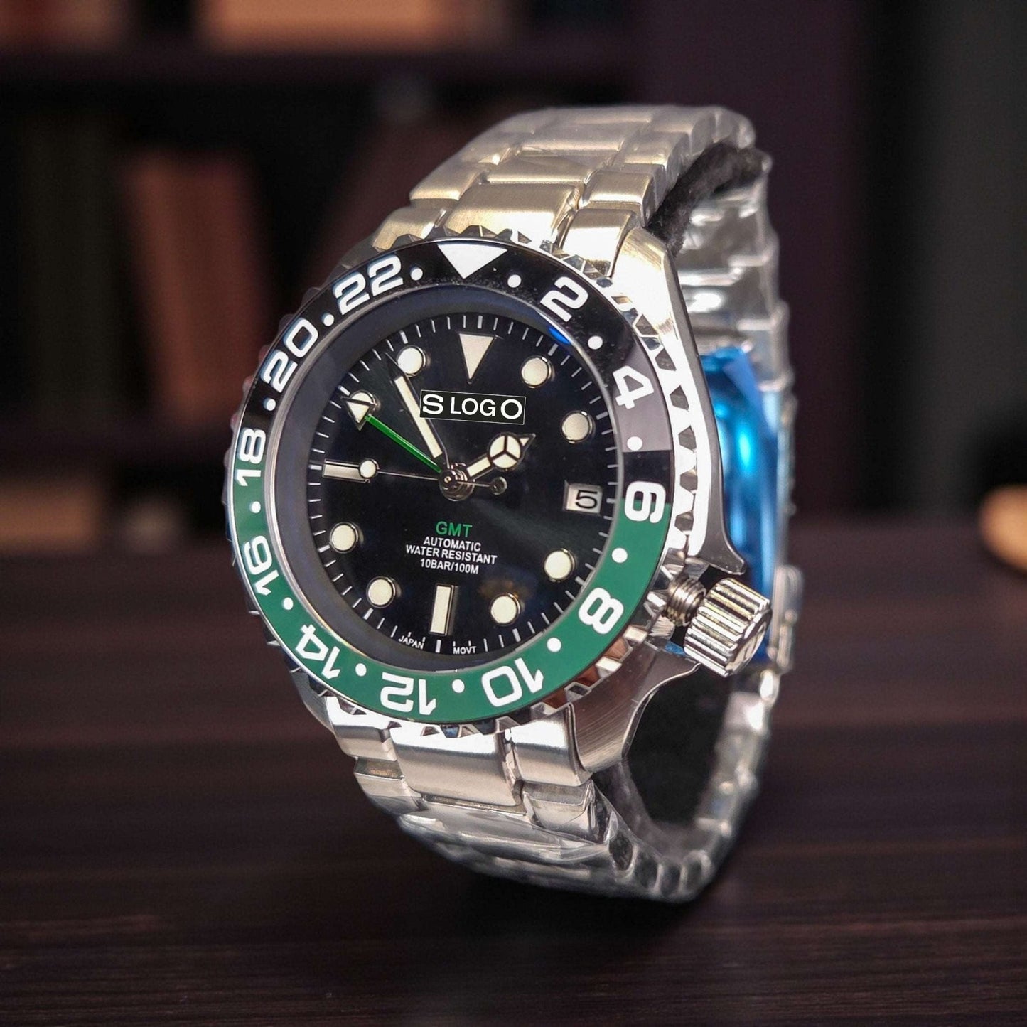 Seiko Mod 42 MM SKX Green Black "Sprite" Diver Mod - Modtime Creations