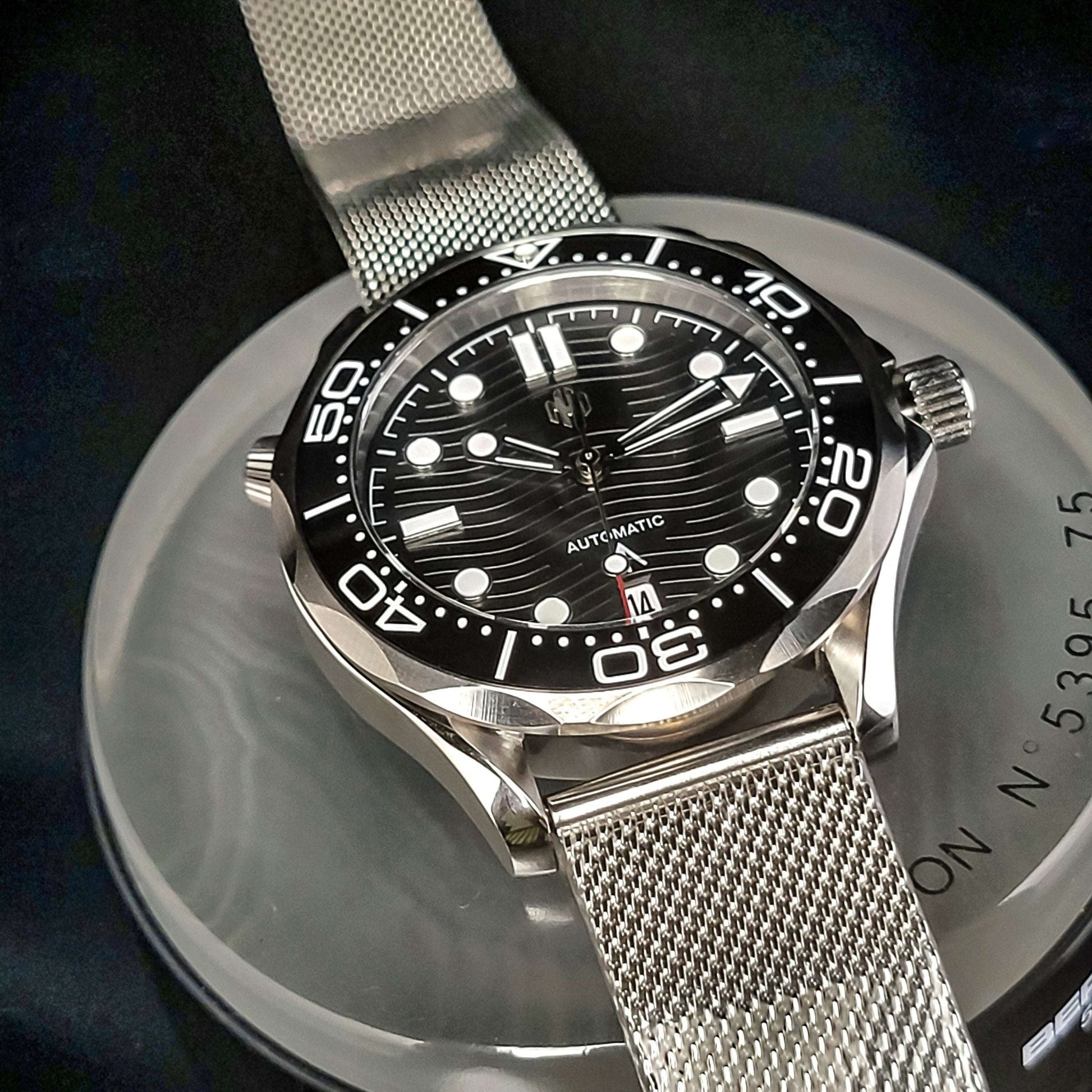 Seiko Mod Black Dial Spectre 007 Sea Master Homage - Signature Series - MODTIME