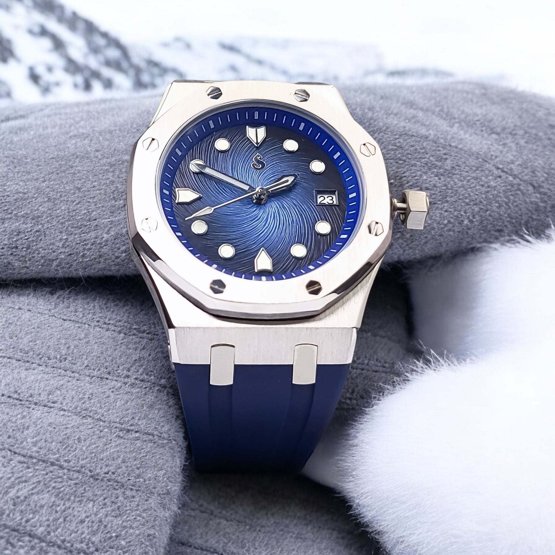 Seiko Mod Heritage "O" aka Seiko Oak Series - Sunburst Blue Dial - MODTIME