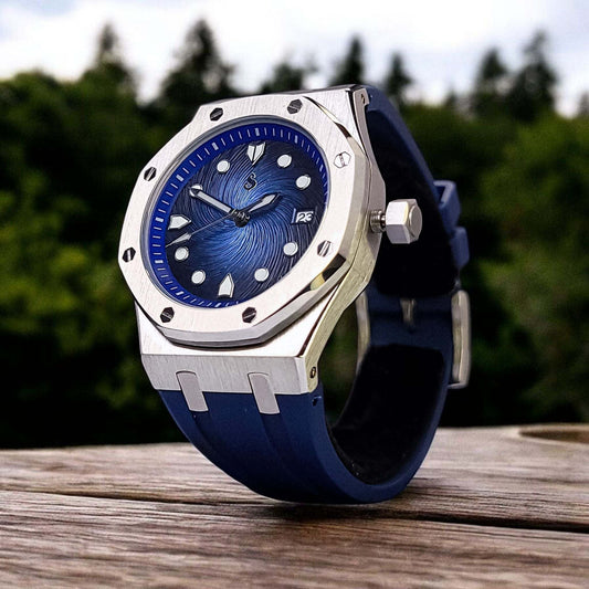 Seiko Mod Heritage "O" aka Seiko Oak Series - Sunburst Blue Dial - MODTIME
