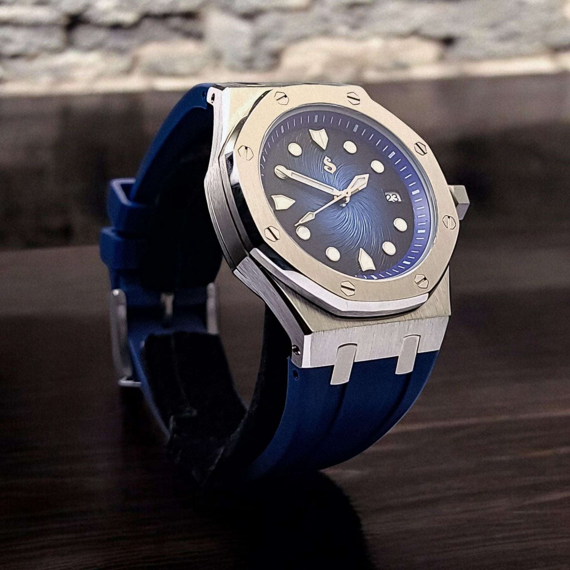 Seiko Mod Heritage "O" aka Seiko Oak Series - Sunburst Blue Dial - MODTIME