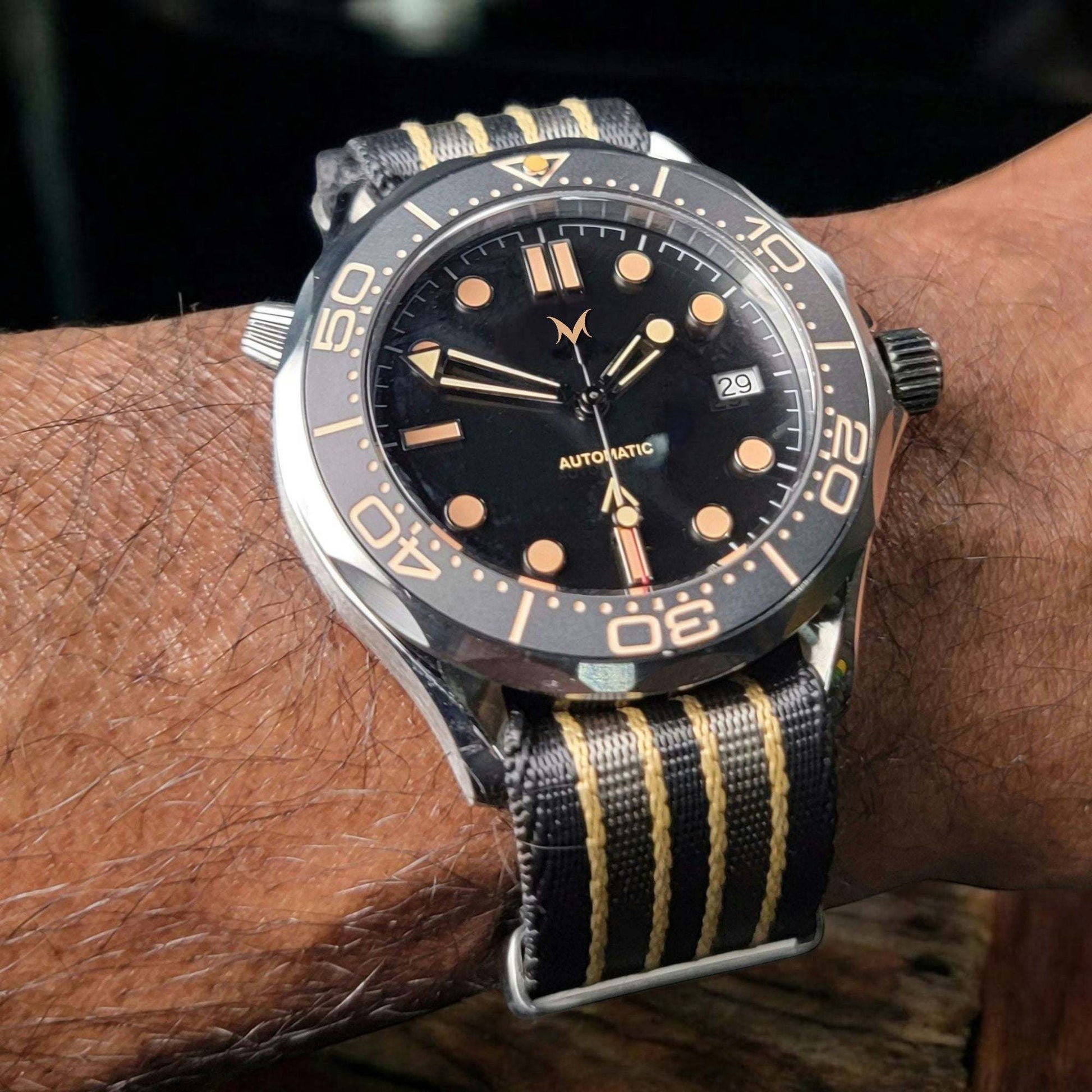 Seiko Mod Sea Master Spectre Homage Black Dial: Dive into Classic Style - MODTIME