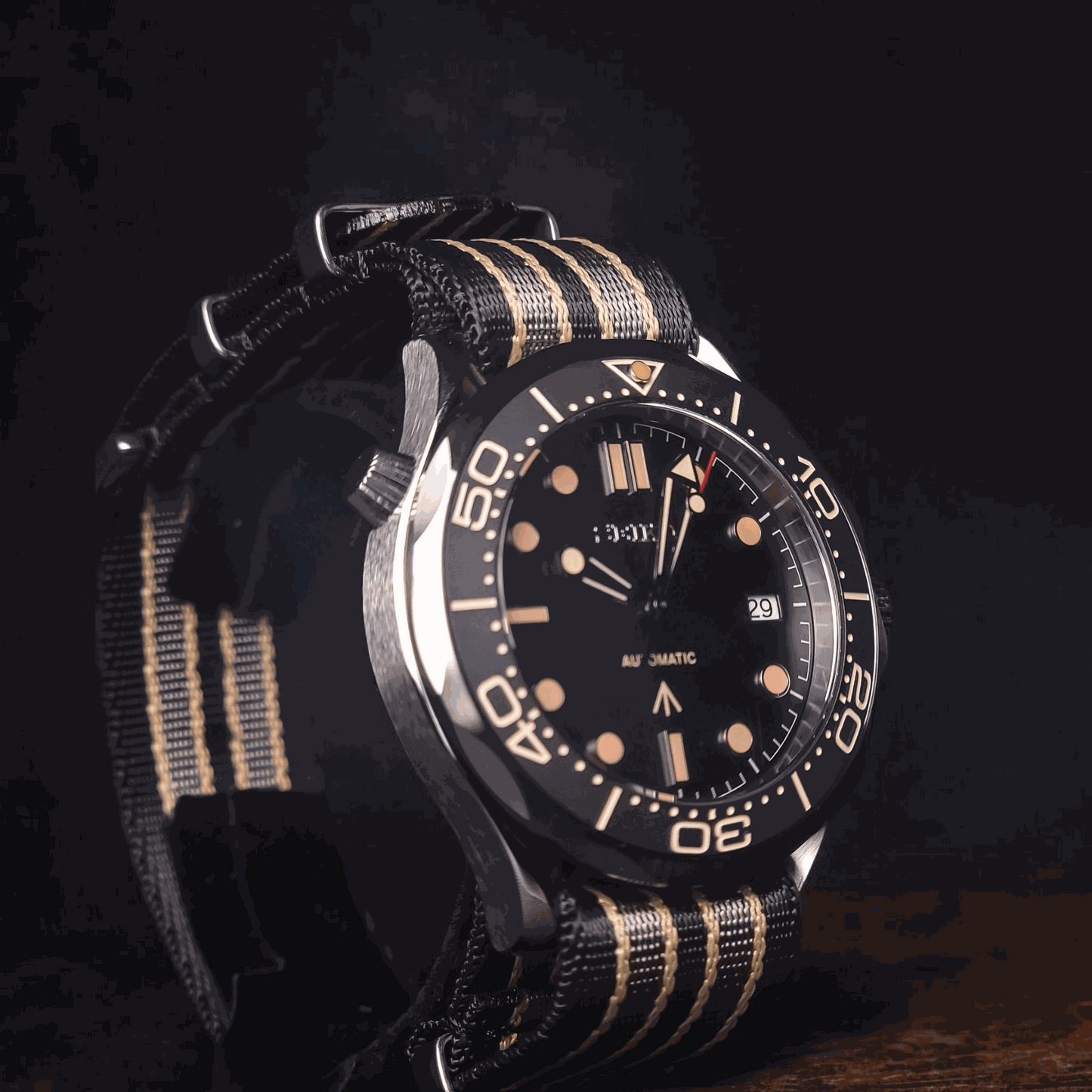 Seiko Mod Sea Master Spectre Homage Black Dial: Dive into Classic Style - MODTIME