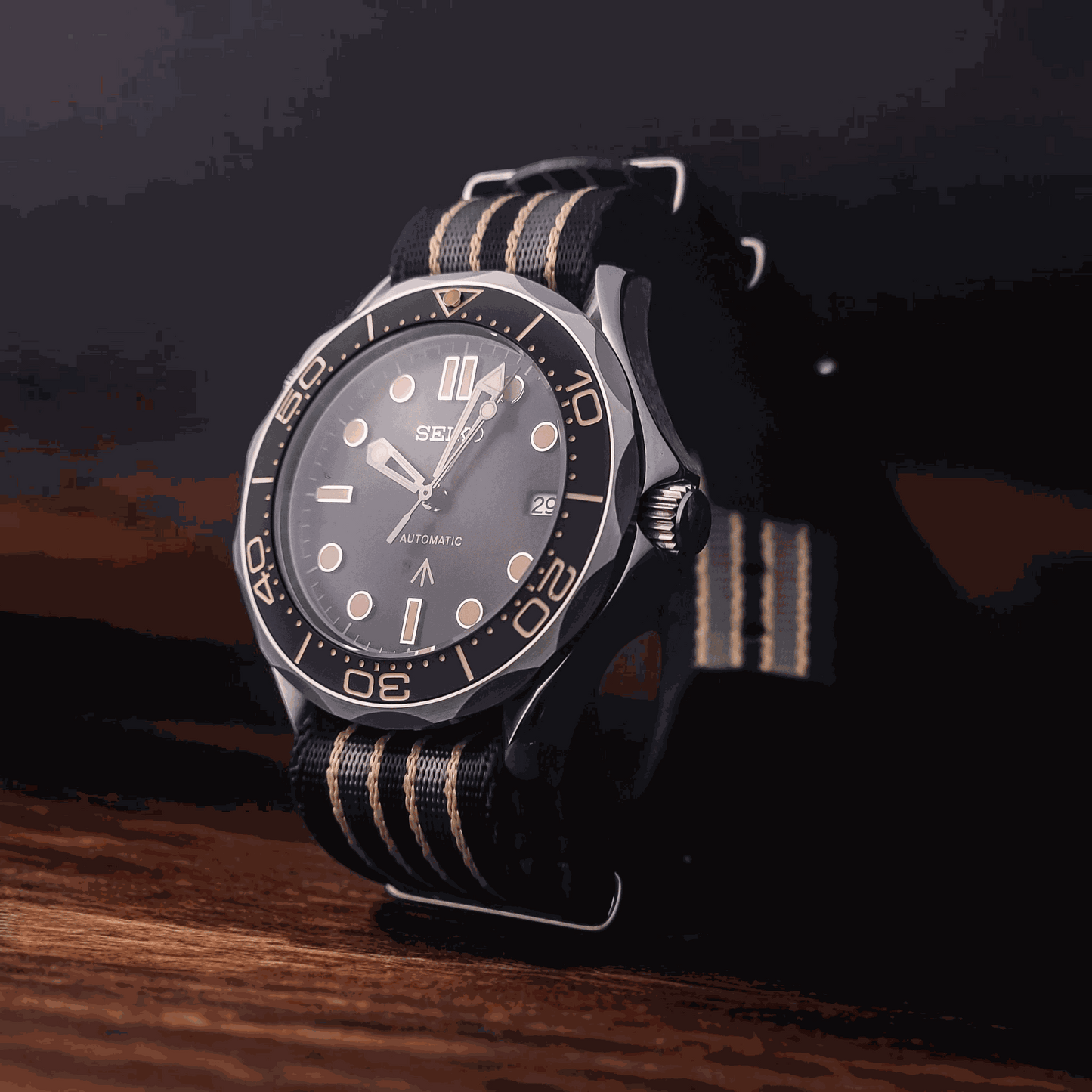 Seiko Mod Sea Master Spectre Homage Black Dial: Dive into Classic Style - MODTIME