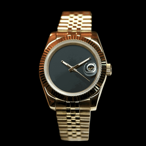 Seiko Mod Datejust custom watch with date window and sapphire crystal by Modtime Creations