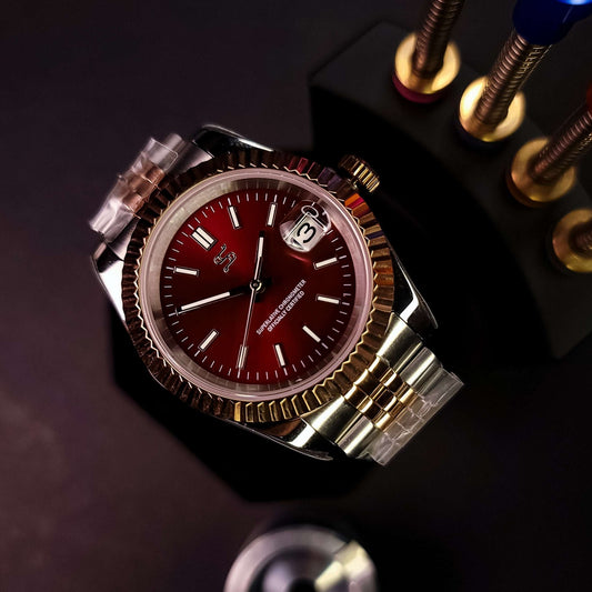 Seiko Mod SeikoJust Wine Dial Two - Tone - Modtime - MODTIME
