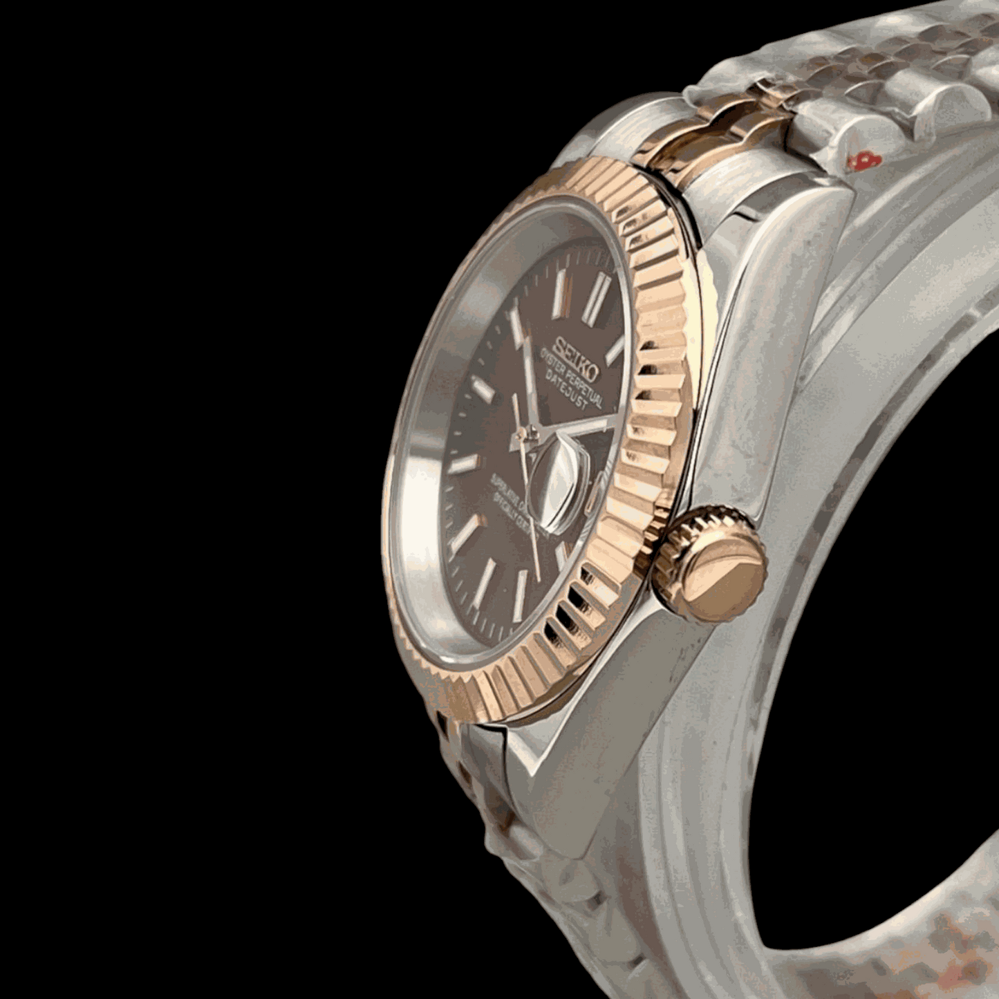 Seiko Mod SeikoJust Wine Dial Two - Tone - Modtime - MODTIME