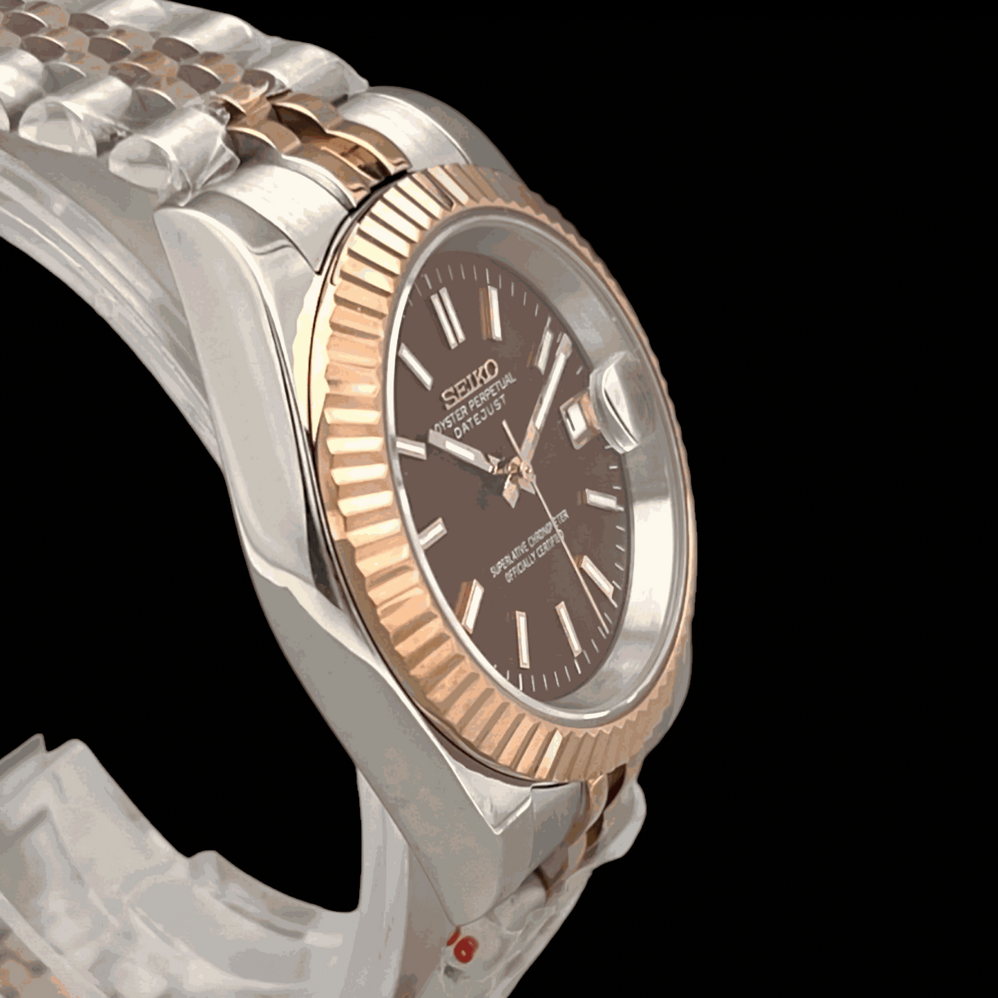Seiko Mod SeikoJust Wine Dial Two - Tone - Modtime - MODTIME