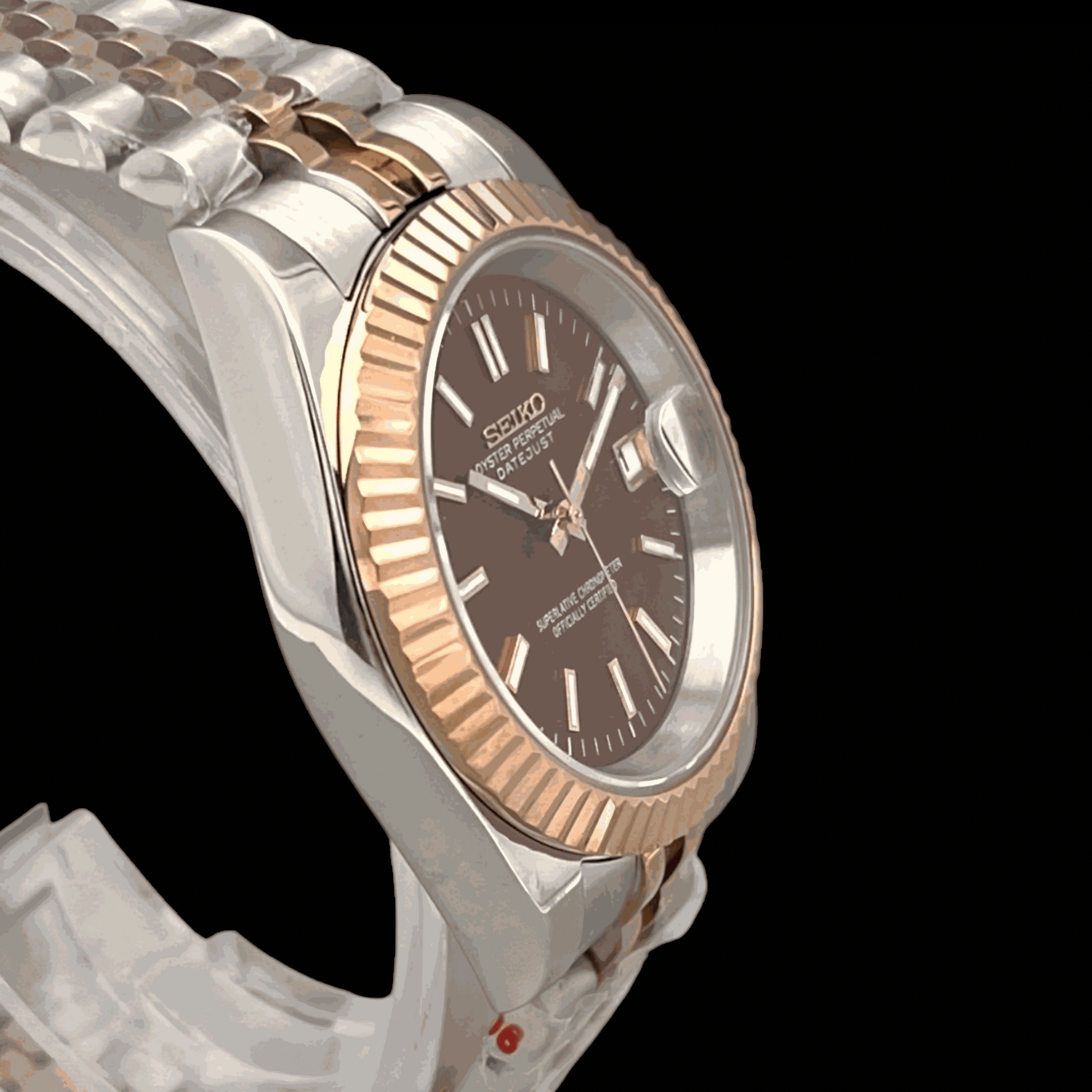 Seiko Mod SeikoJust Wine Dial Two - Tone - Modtime - MODTIME
