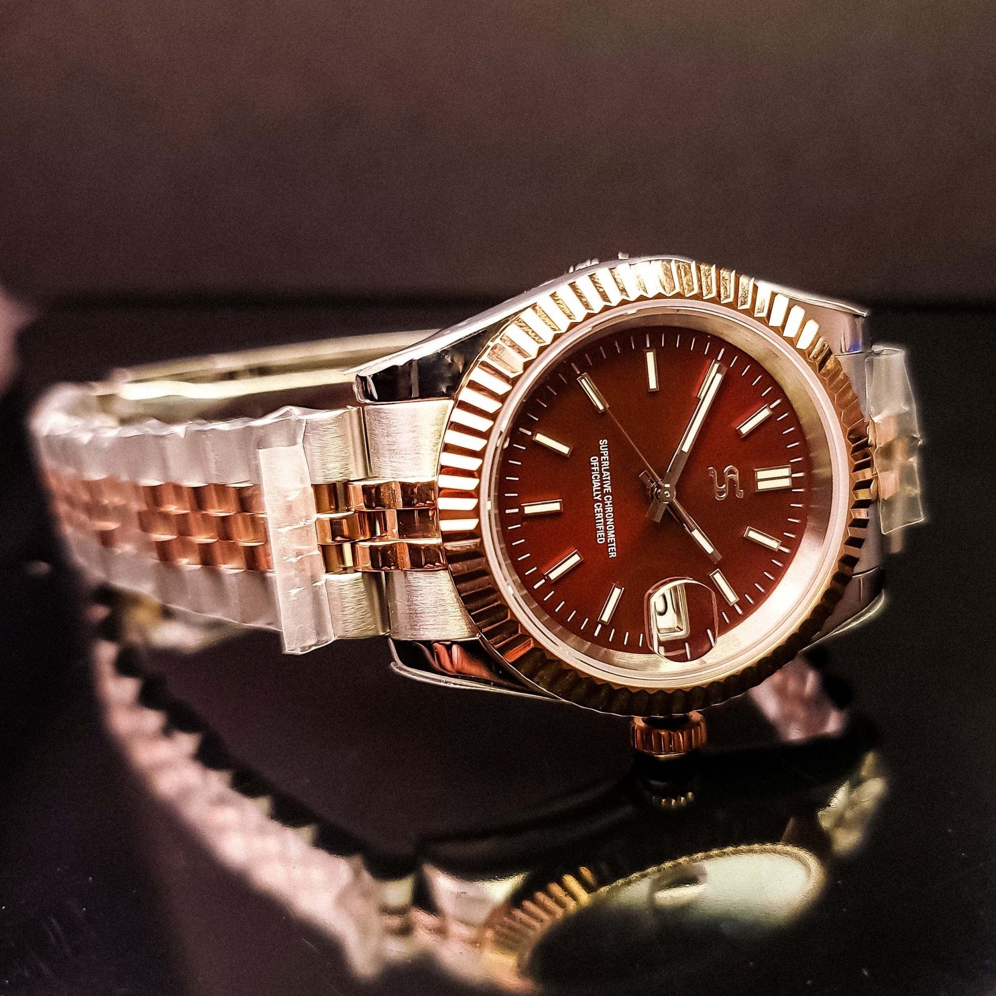 Seiko Mod SeikoJust Wine Dial Two - Tone - Modtime - MODTIME