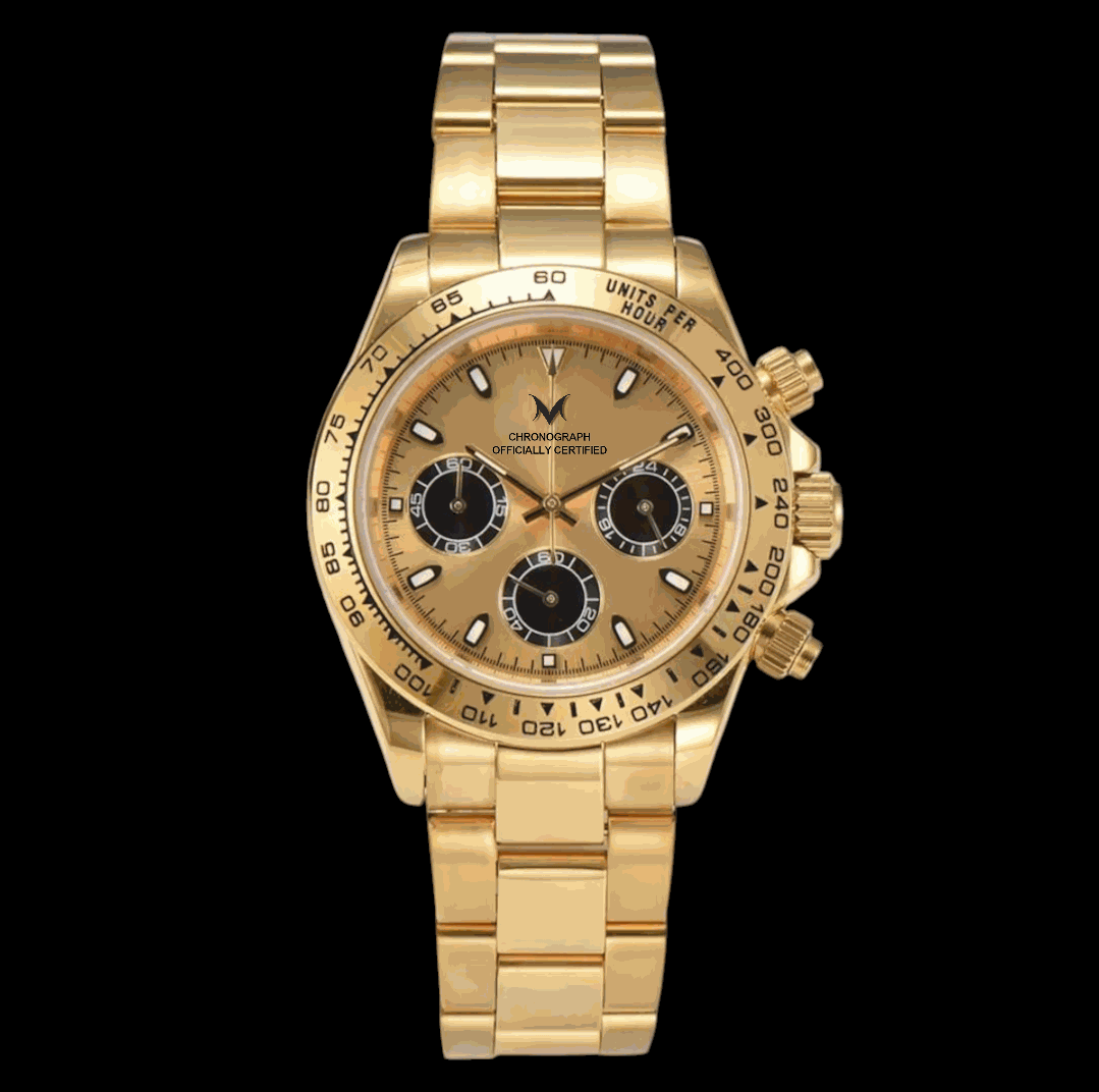 Seiko Mod Seitona Gold case with Gold Black dial - Modtime - MODTIME