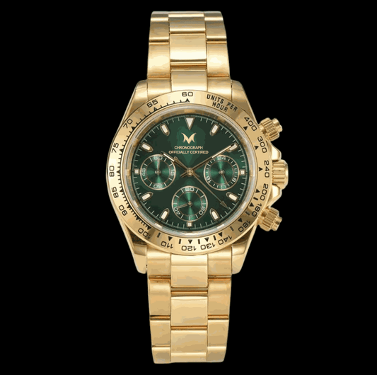 Seiko Mod Seitona Gold case with green dial - Modtime - MODTIME