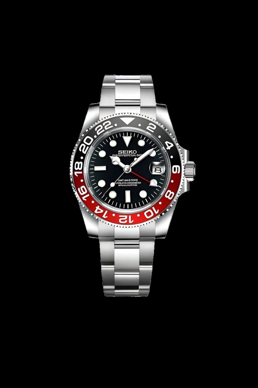 Seiko mod GMT Black Red " Coke "Series - Modtime