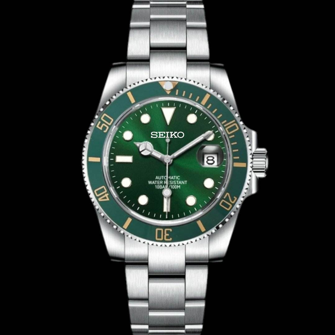 Seiko Mod Submariner Homage Green Hulk: Precision and Style