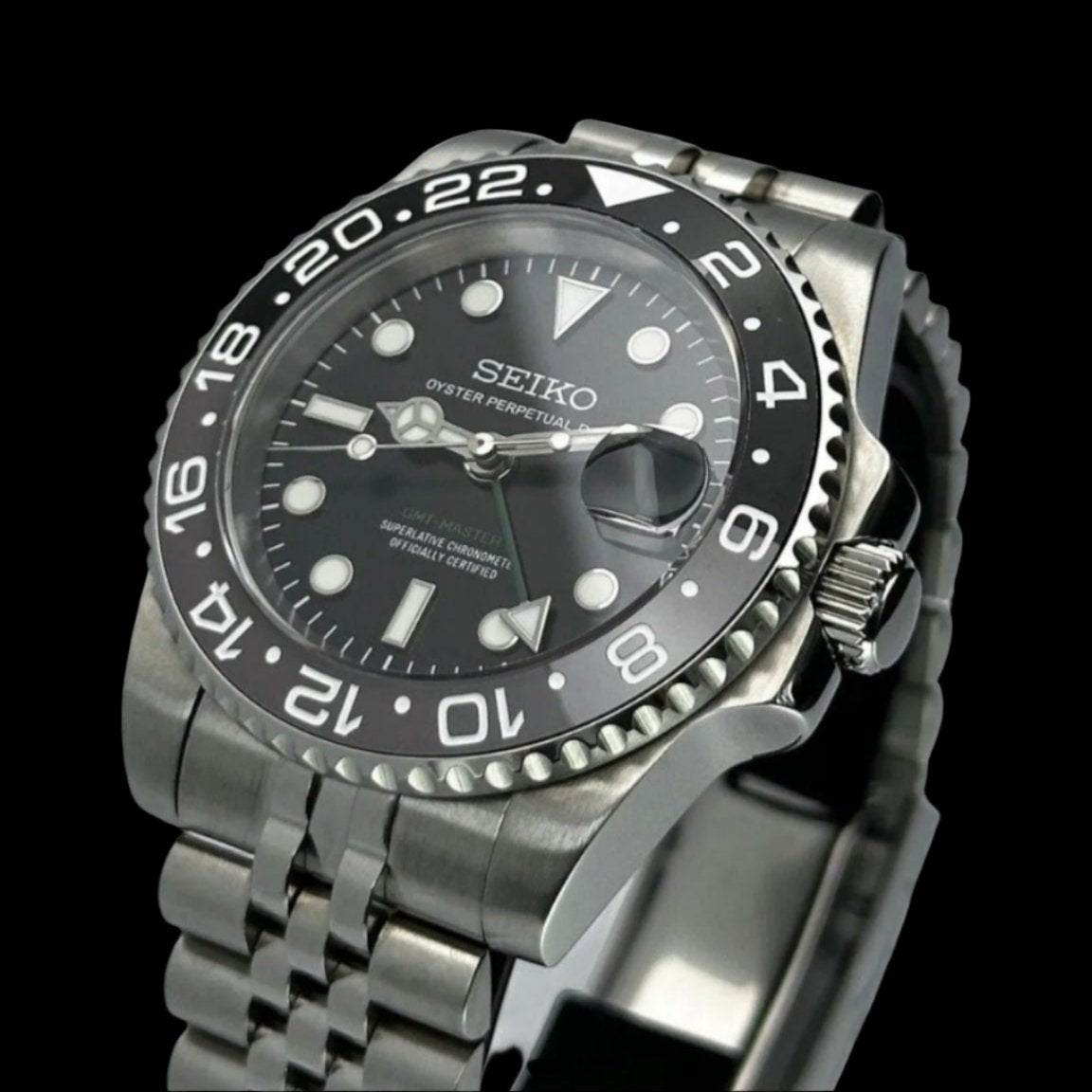 Seiko Mod GMT-Master Bruce Wayne Series - Modtime