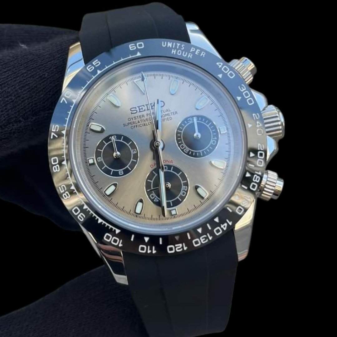 Seiko Mod Daytona Homage Dark Grey Dial 