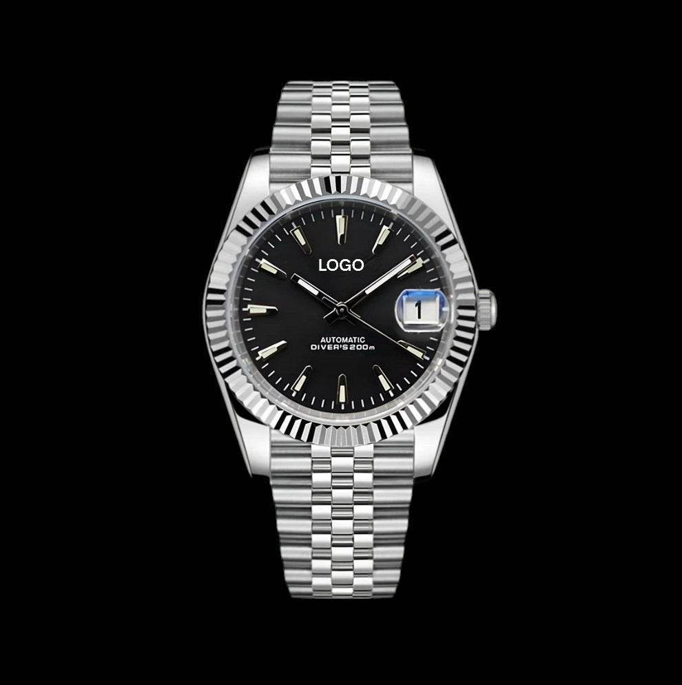 Seiko Mod Datejust Homage black dial