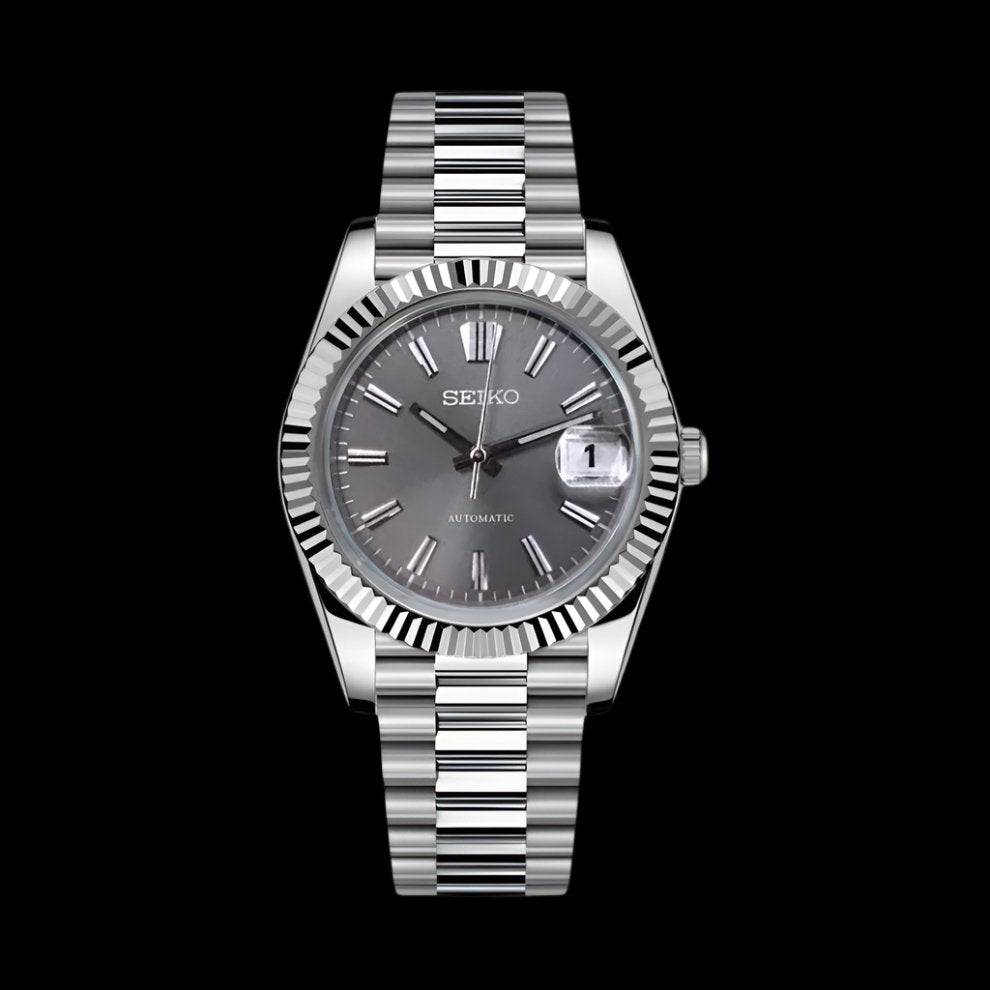 Seiko Mod Datejust Homage Silver Grey Dial -Timeless Design