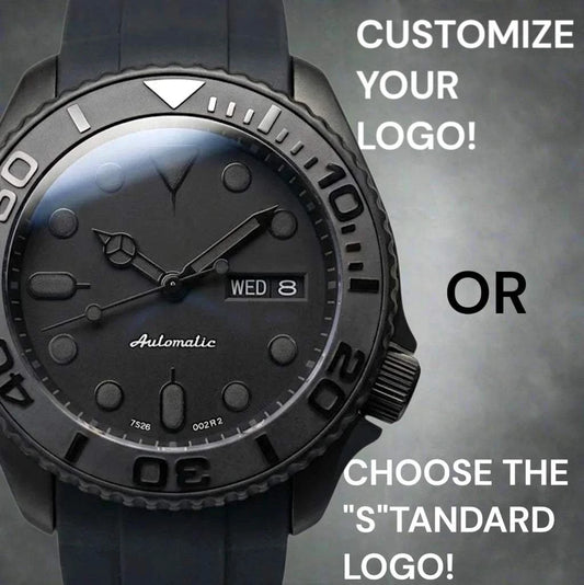 SeikMaster Black Stealth Diver Mod Watch Series - Creaciones Modtime